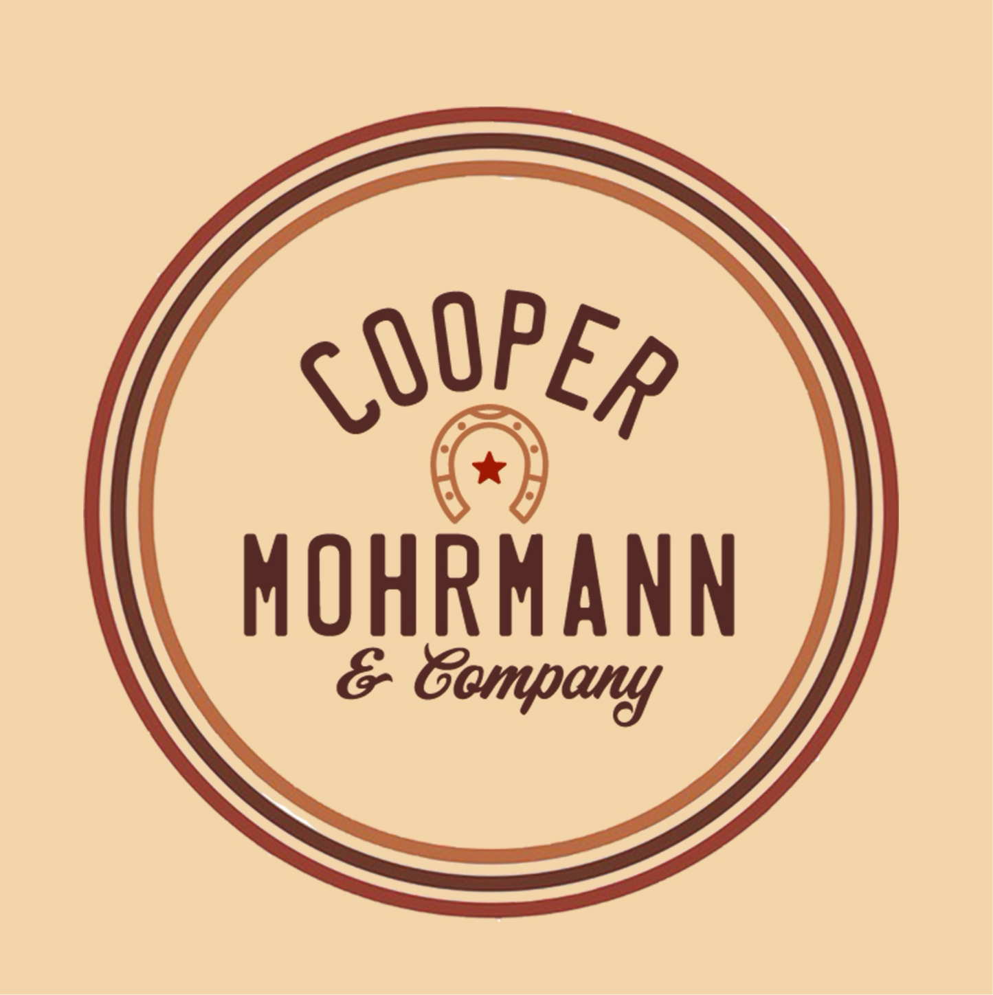 Coop & Co. Tan Drum Head Sticker