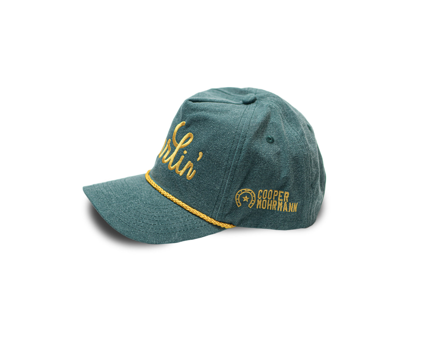 Moss Green and Gold Darlin’ Hat Stone Washed