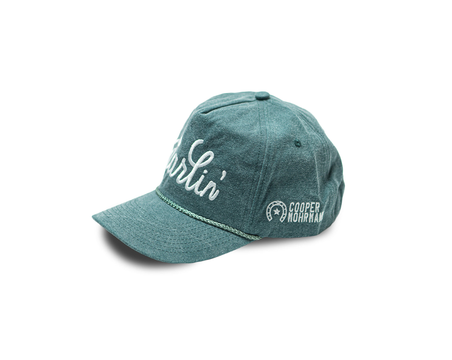 Moss Green and White Darlin’ Hat Stone Washed