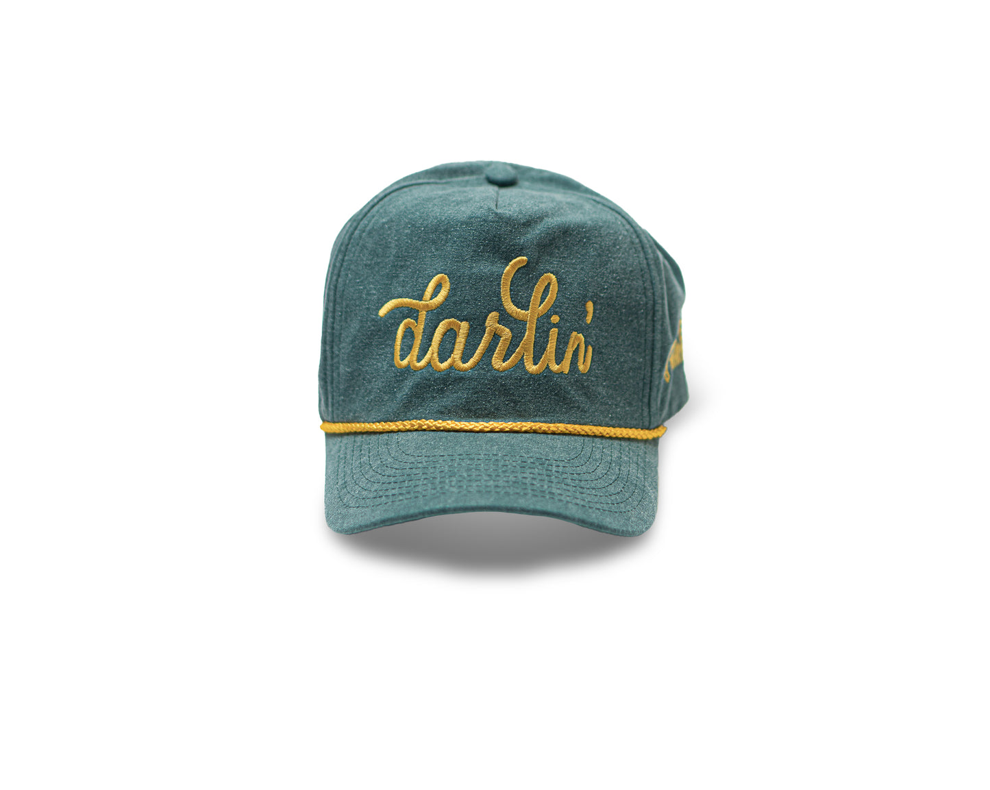 Moss Green and Gold Darlin’ Hat Stone Washed